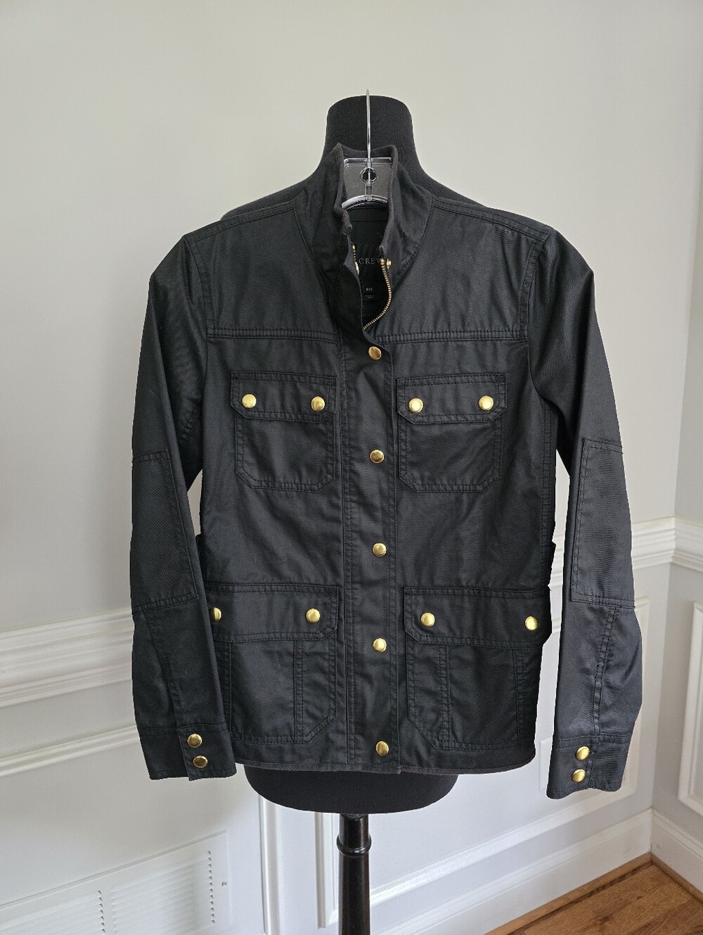 J.Crew Women's Downtown Field Jacket Waxed Cotton Size PXS